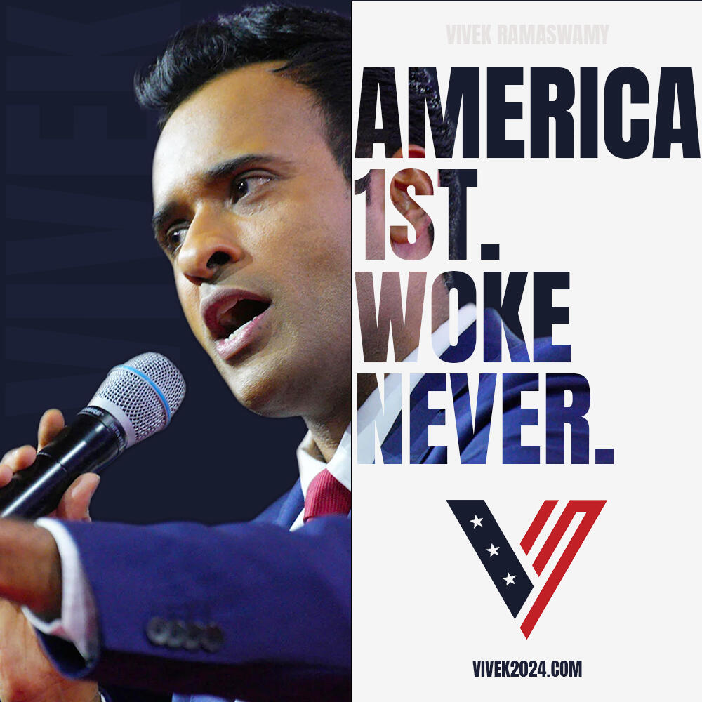 America First. Woke Never. Post America First. Woke Never. Post